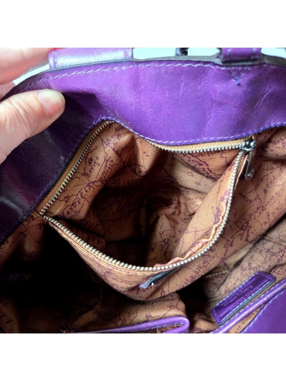Patricia Nash Purse Purple Discovery Woven Iverna Bucket Shoulder Bag Plum Jam - Picture 16 of 16